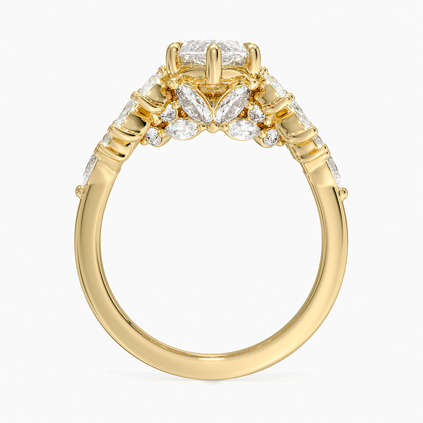 Grand Nadia Diamond Ring - Marquise Center Stone