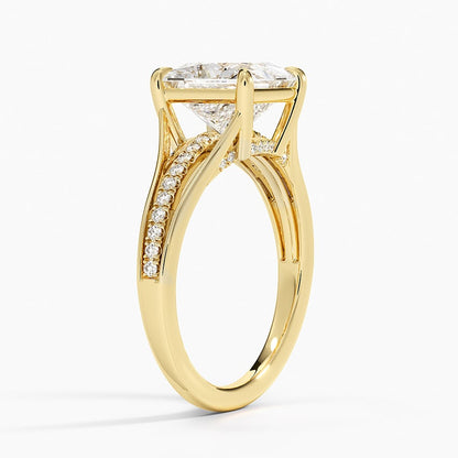 Tressa Split Shank Diamond Ring - Princess Cut Center Stone