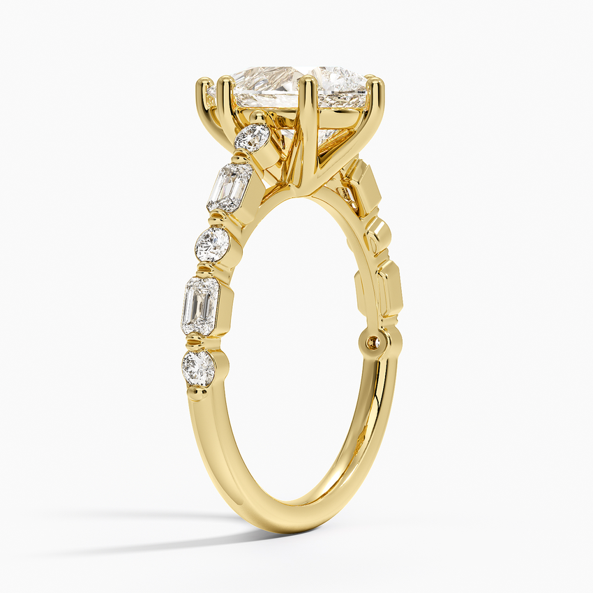 Kensington Half Coverage Diamond Ring (1/2 ct. tw.) - Pear Cut Center Stone