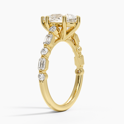 Kensington Half Coverage Diamond Ring (1/2 ct. tw.) - Pear Cut Center Stone