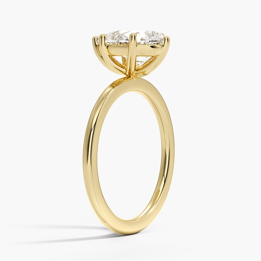 Perfect Fit 1.4mm Solitaire Ring - Pear Center Stone