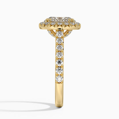 Sienna Halo Half Coverage Diamond Ring (2/3 ct. tw.) - Oval Center Stone