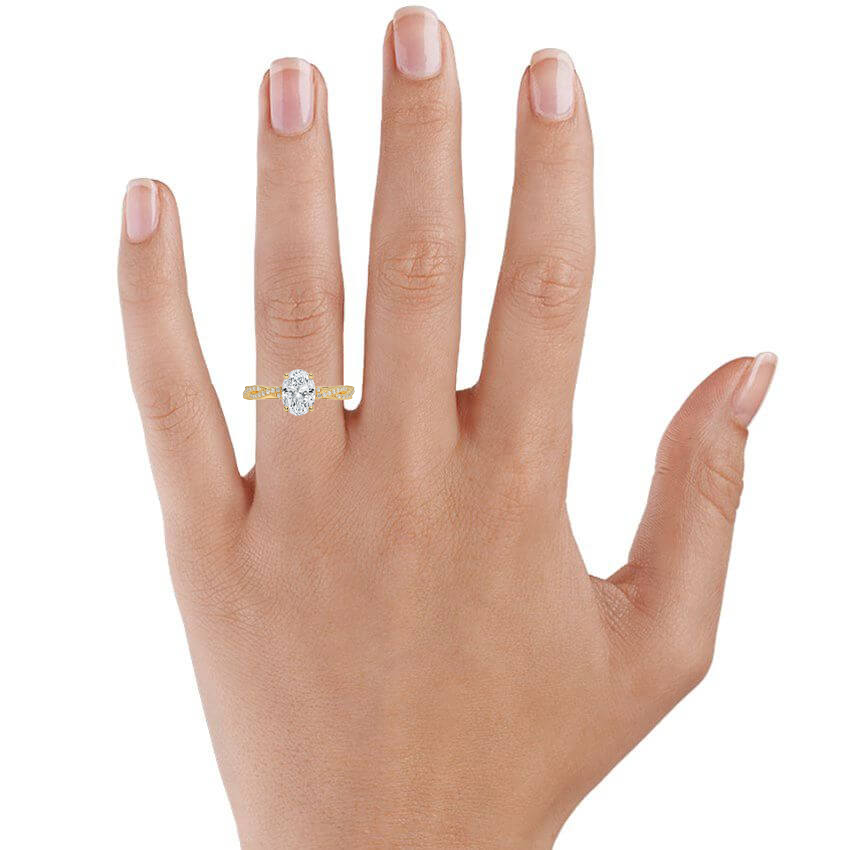Adorned Luxe Petite Twisted Vine Diamond Ring - Oval Center Stone