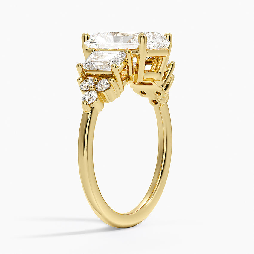 Sabine Cluster Diamond Ring (1 ct. tw.) - Radiant Cut Center Stone