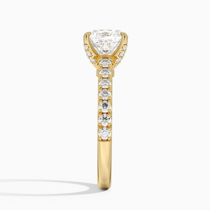 Sienna Half Coverage Hidden Accents Diamond Ring (1/2 ct. tw.) - Cushion Cut Center Stone