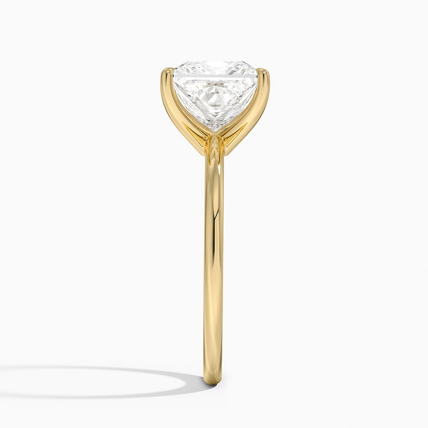 Fairmined 1.5mm Comfort Fit Ring - Princess Cut Center Stone