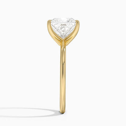 Fairmined 1.5mm Comfort Fit Ring - Princess Cut Center Stone