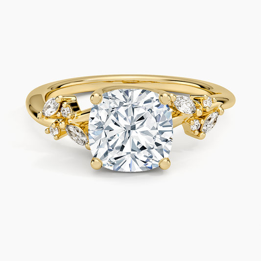 Arden Diamond Ring (1/6 ct. tw.) - Cushion Cut Center Stone