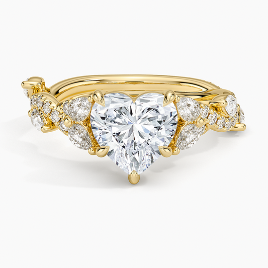 Vintage Secret Garden Diamond Ring (2/3 ct. tw.) - Heart Center Stone
