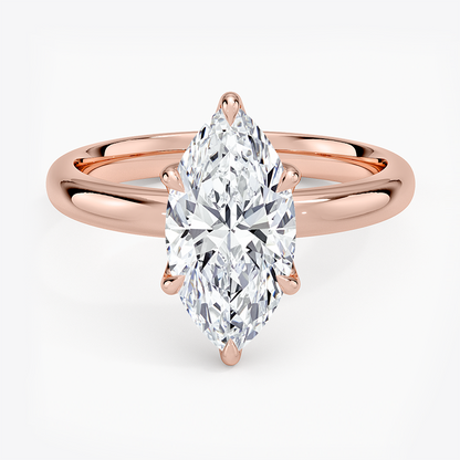 Esme 2.5mm Solitaire Ring - Marquise Center Stone