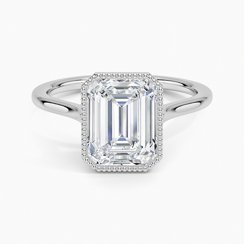 Margot Bezel Ring - Emerald Cut Center Stone