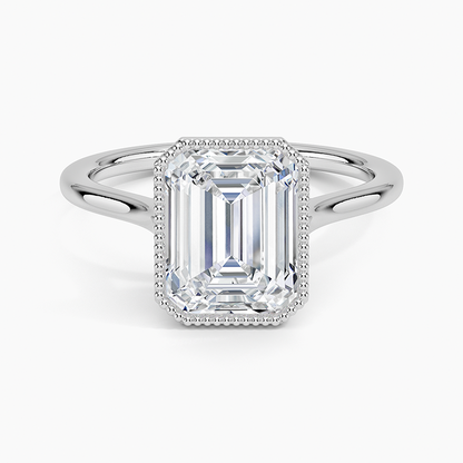 Margot Bezel Ring - Emerald Cut Center Stone