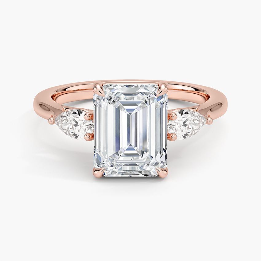 Opera Perfect Fit Diamond Ring - Emerald Cut Center Stone