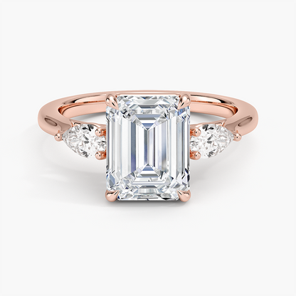 Opera Perfect Fit Diamond Ring - Emerald Cut Center Stone
