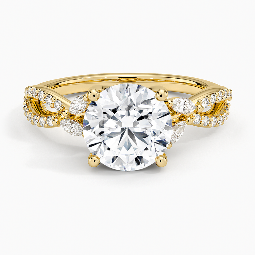 Luxe Willow Diamond Ring (1/4 ct. tw.) - Round Center Stone