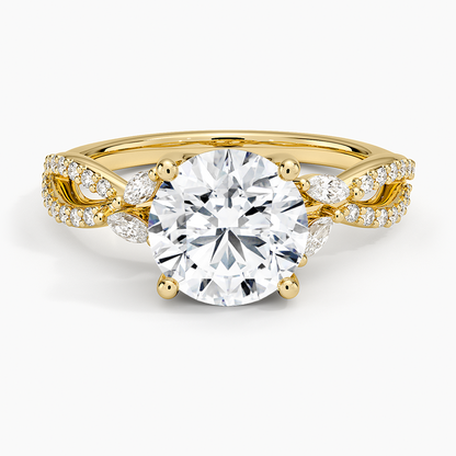 Luxe Willow Diamond Ring (1/4 ct. tw.) - Round Center Stone