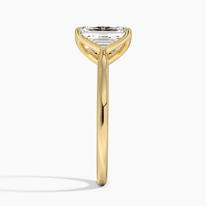 Elodie Cathedral Solitaire Ring - Emerald Cut Center Stone