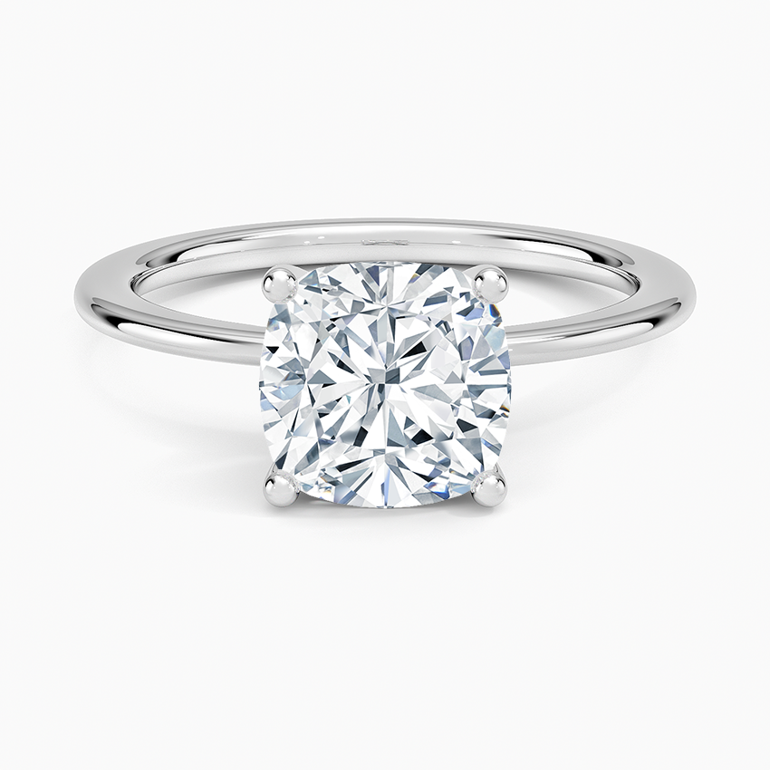 Aimee Solitaire Ring - Cushion Cut Center Stone