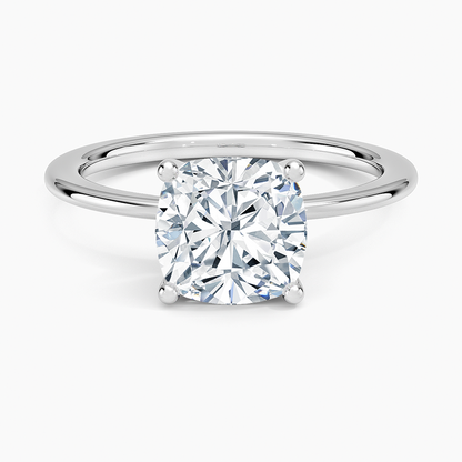 Aimee Solitaire Ring - Cushion Cut Center Stone