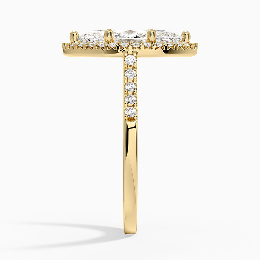 Odessa Halo Diamond Ring (1/5 ct. tw.) - Marquise Center Stone