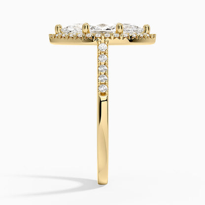 Odessa Halo Diamond Ring (1/5 ct. tw.) - Marquise Center Stone