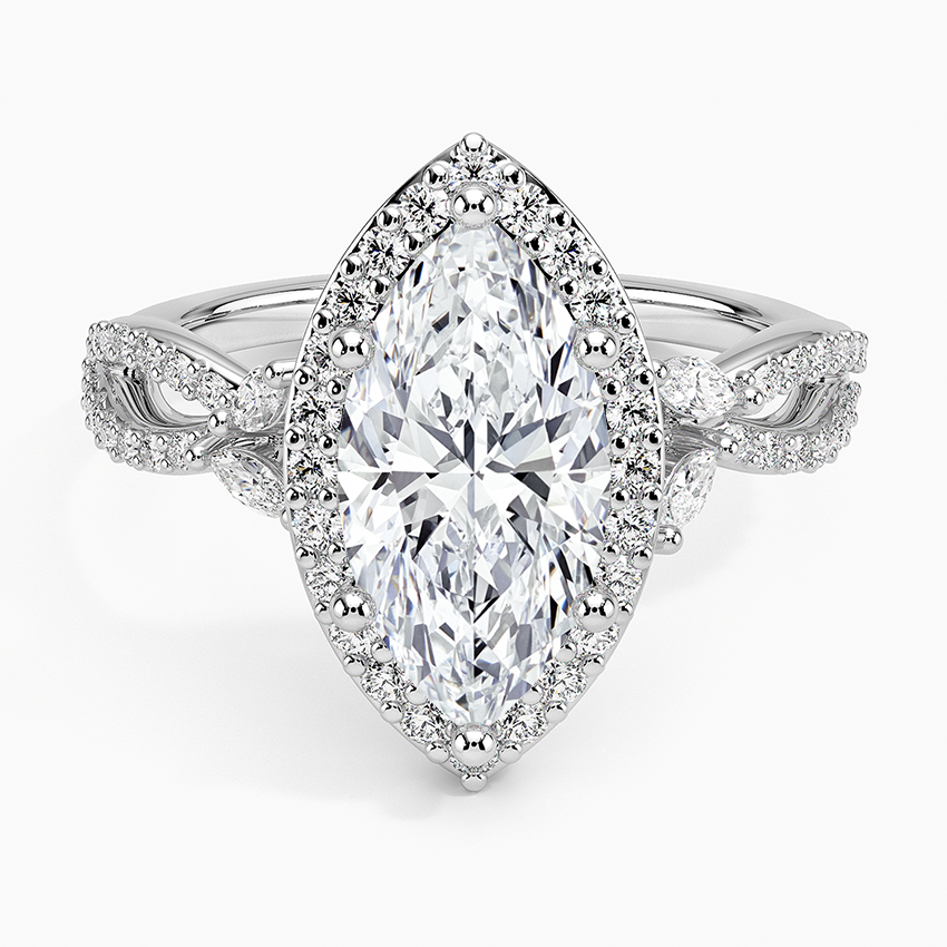 Luxe Willow Halo Diamond Ring (2/5 ct. tw.) - Marquise Center Stone