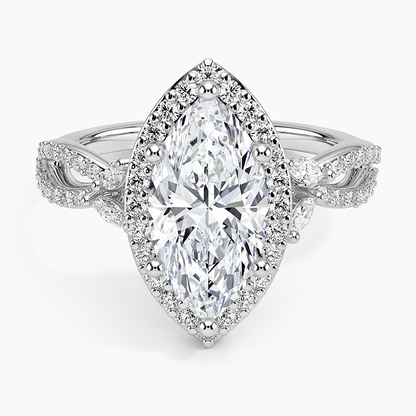 Luxe Willow Halo Diamond Ring (2/5 ct. tw.) - Marquise Center Stone