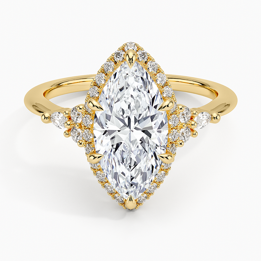 Nadia Halo Diamond Ring (1/4 ct. tw.) - Marquise Cut Center Stone
