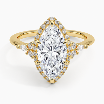 Nadia Halo Diamond Ring (1/4 ct. tw.) - Marquise Cut Center Stone
