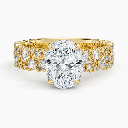 Glacé Diamond Ring (3/4 ct. tw.) - Oval Cut Center Stone