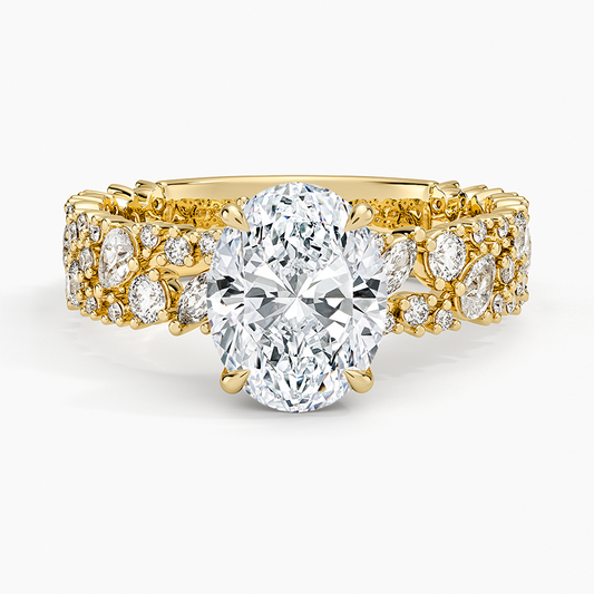 Glacé Diamond Ring (3/4 ct. tw.) - Oval Cut Center Stone