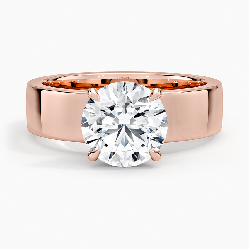 Alden Diamond Ring - Round Center Stone