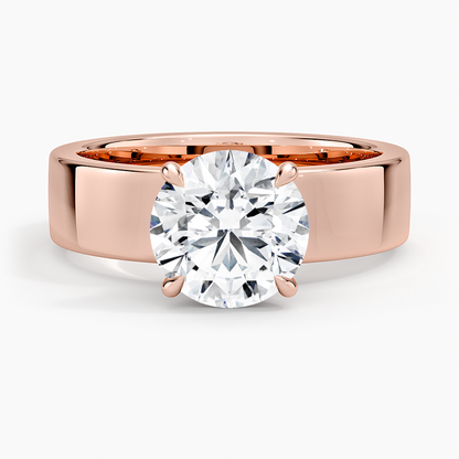 Alden Diamond Ring - Round Center Stone
