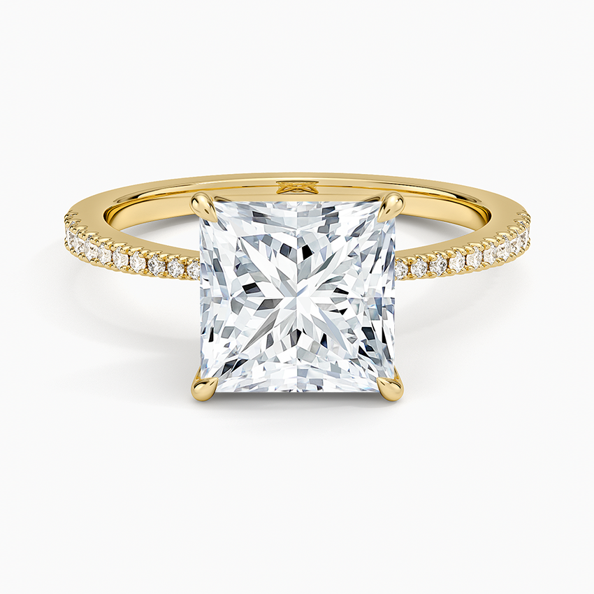 Elena Diamond Ring - Princess Cut Center Stone