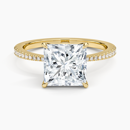 Elena Diamond Ring - Princess Cut Center Stone