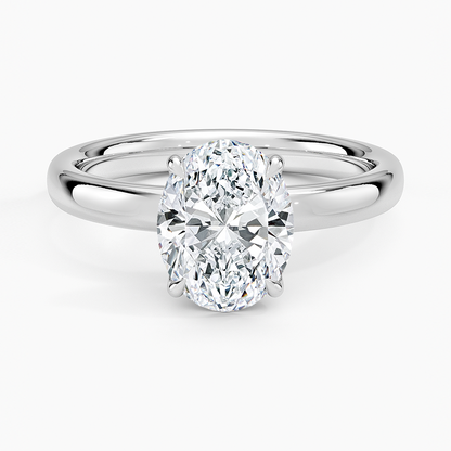 Elodie 2.5mm Solitaire Ring - Oval Center Stone