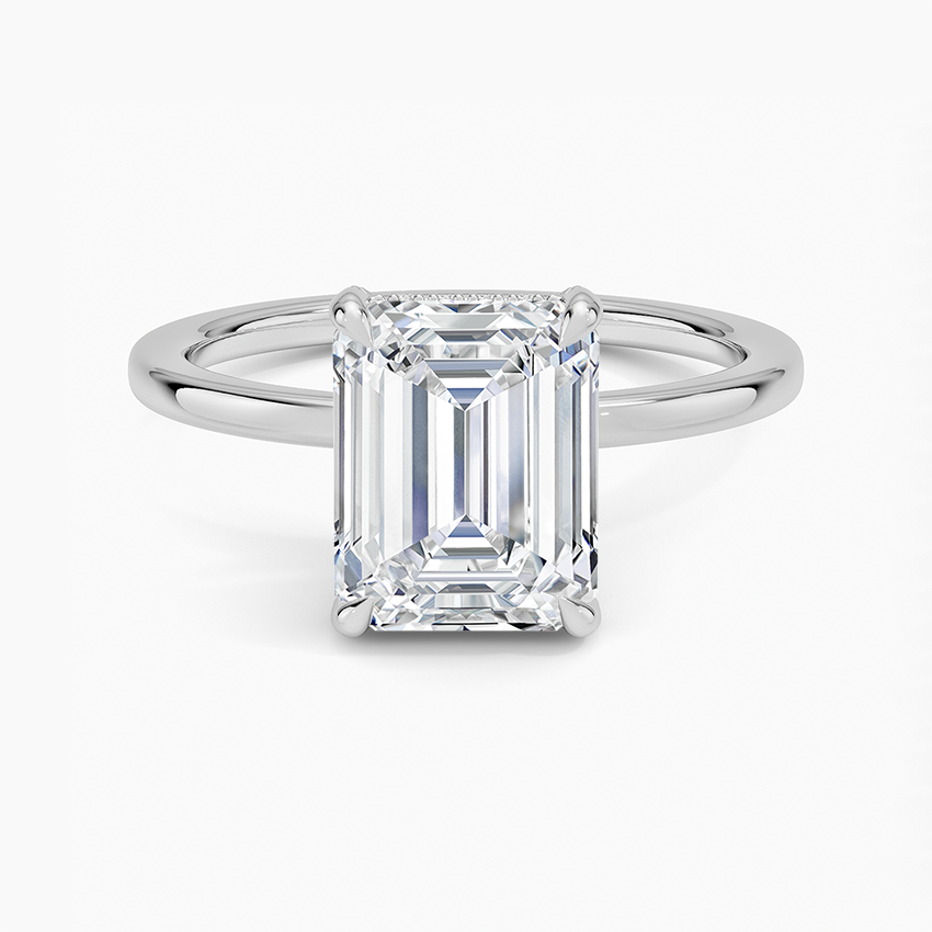 Lumiere 1.5mm Diamond Ring - Emerald Cut Center Stone