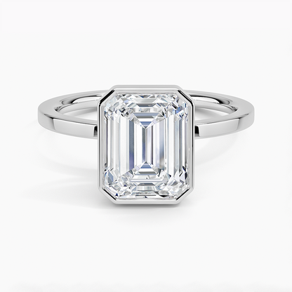 Noemi Bezel Ring - Emerald Cut Center Stone