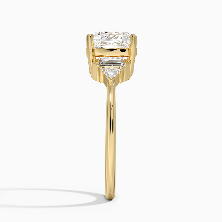 Edie Art Deco Diamond Ring (1/4 ct. tw.) - Cushion Cut Center Stone