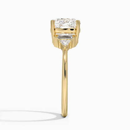 Edie Art Deco Diamond Ring (1/4 ct. tw.) - Cushion Cut Center Stone