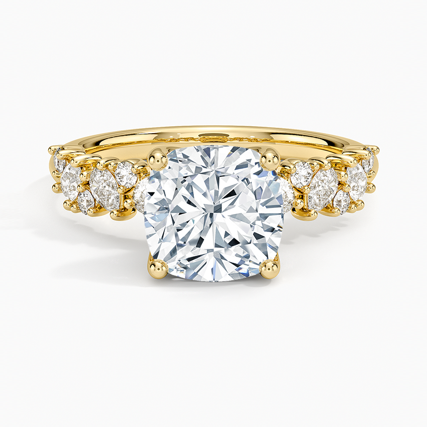 Olivetta Diamond Ring - Cushion Cut Center Stone