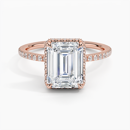 Gala Diamond Ring - Emerald Cut Center Stone