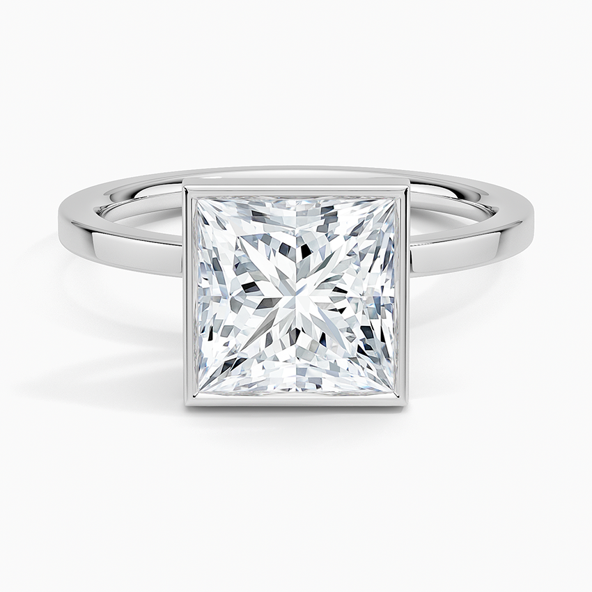 Noemi Bezel Ring - Princess Cut Center Stone