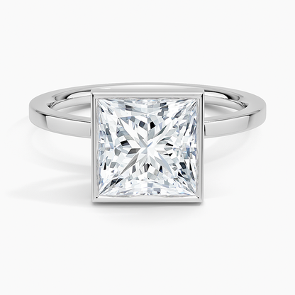 Noemi Bezel Ring - Princess Cut Center Stone