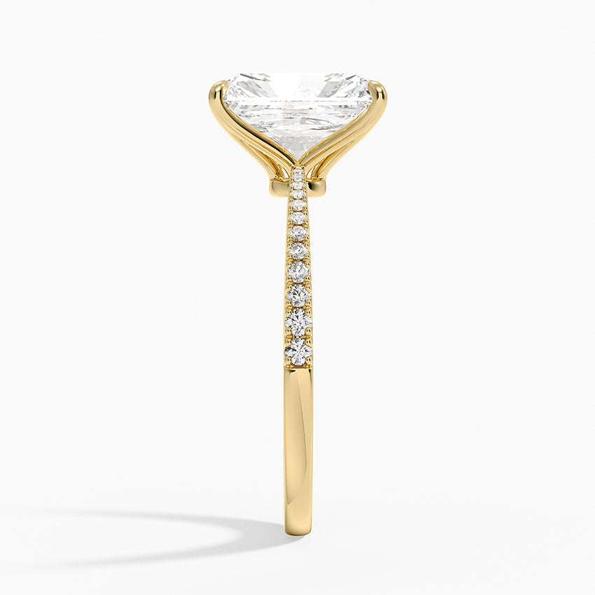 Elena Diamond Ring - Radiant Cut Center Stone