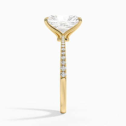 Elena Diamond Ring - Radiant Cut Center Stone