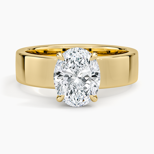 Alden Diamond Ring - Oval Center Stone