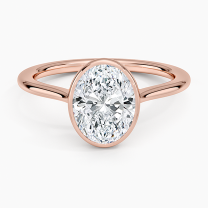 Petite Luna 1.5mm Bezel Ring - Oval Center Stone