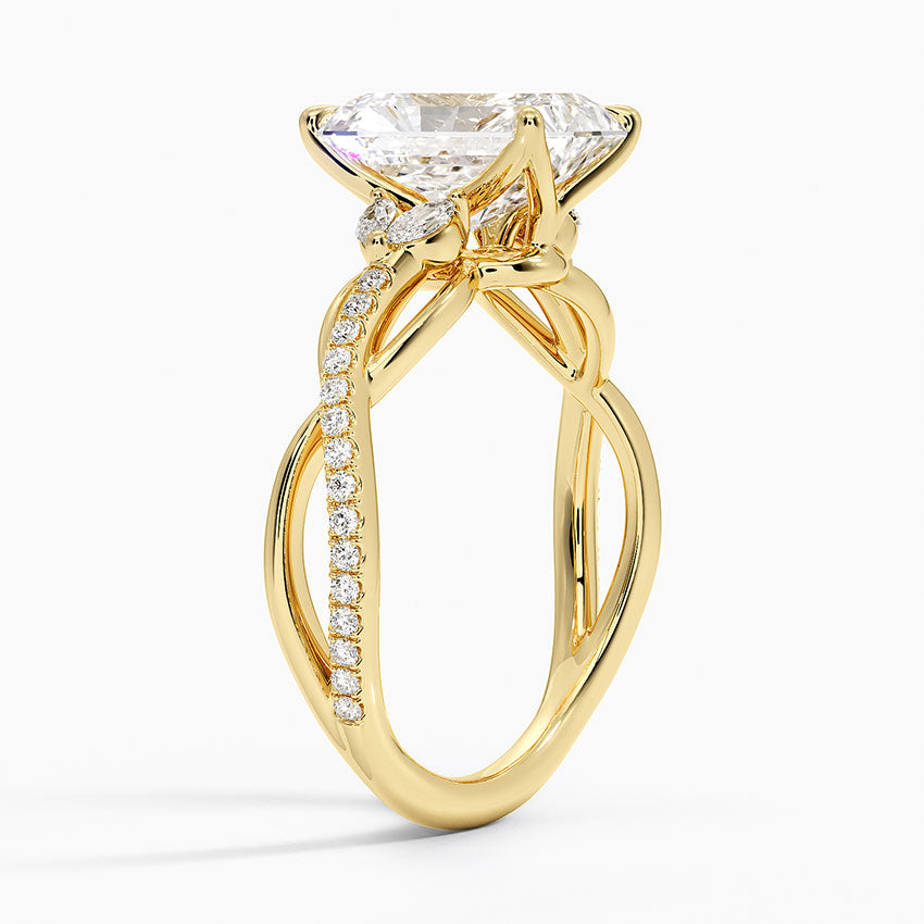 Garland Diamond Ring - Radiant Cut Center Stone