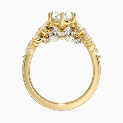Grand Nadia Diamond Ring - Pear Center Stone